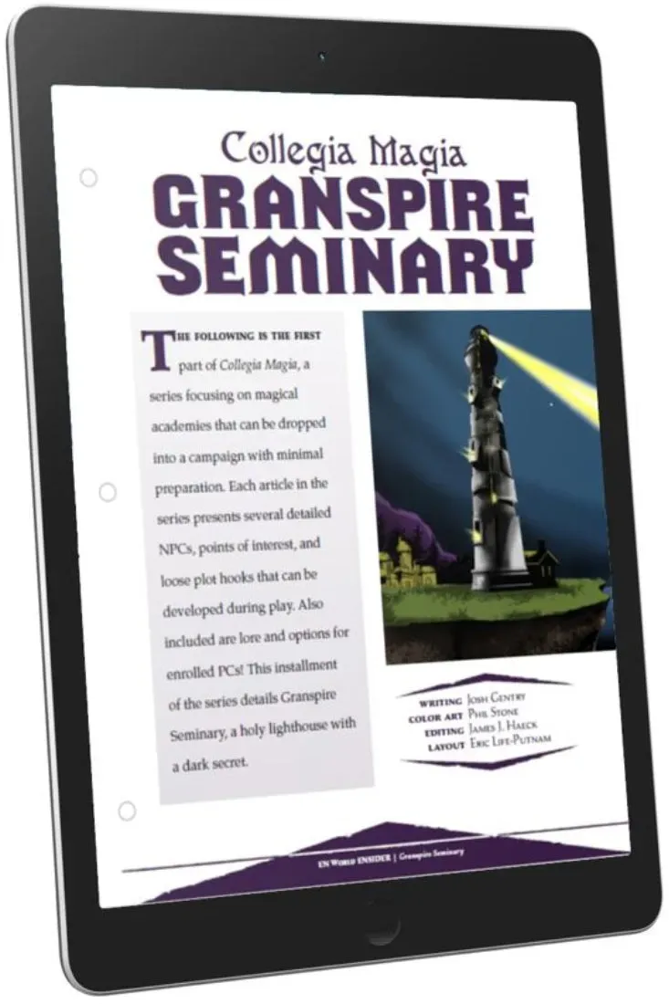 EN Publishing Collegia Magia Granspire Seminary äventyr PDF