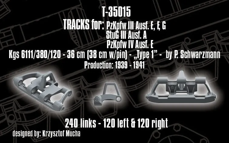 ROSSAGRAPH QuickTracks T-35015 larvband Pz III typ 1