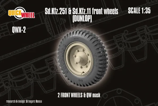 ROSSAGRAPH QuickWheel QWX-002 framhjul 1/35 Dunlop
