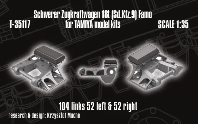 ROSSAGRAPH QuickTracks T-35117 bandset Sd.Kfz. 9 Tamiya 1/35