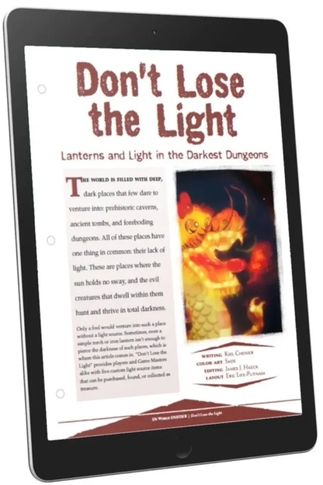 EN Publishing Don't Lose the Light magiföremål PDF ljus