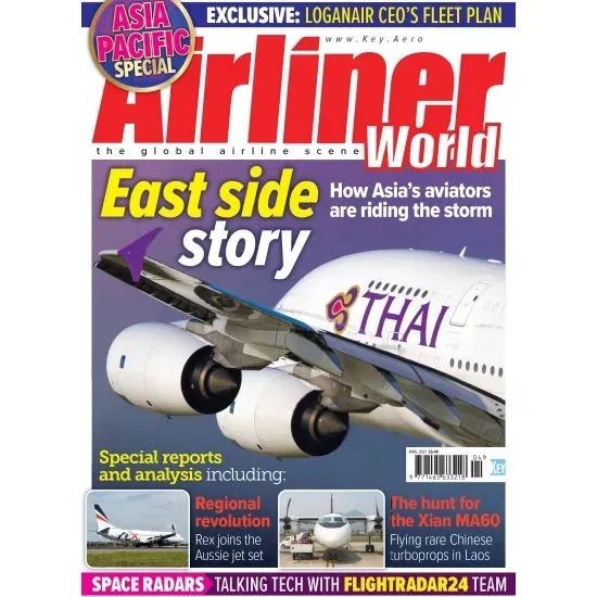 Airliner World april 2021 tidning lösnummer civilflyg