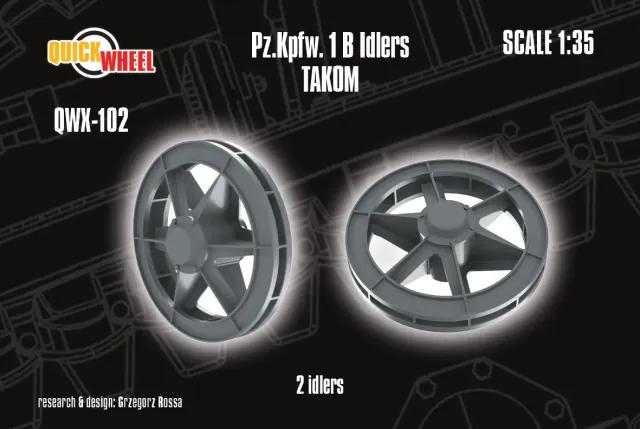 Rossagraph QuickWheel QWX-102 resinhjul 1:35 Pz.Kpfw. I B