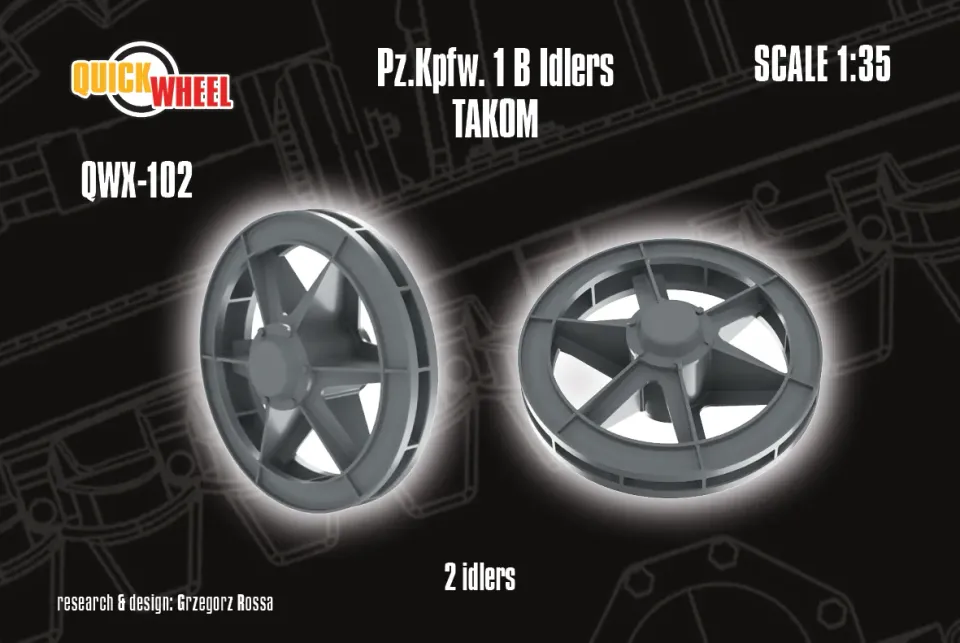 Rossagraph QuickWheel QWX-102 resinhjul 1:35 Pz.Kpfw. I B