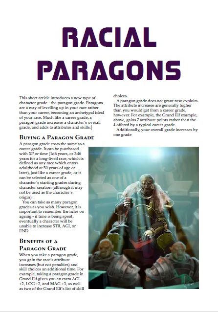 EN Publishing Racial Paragons rollspel PDF WOIN rasgrad