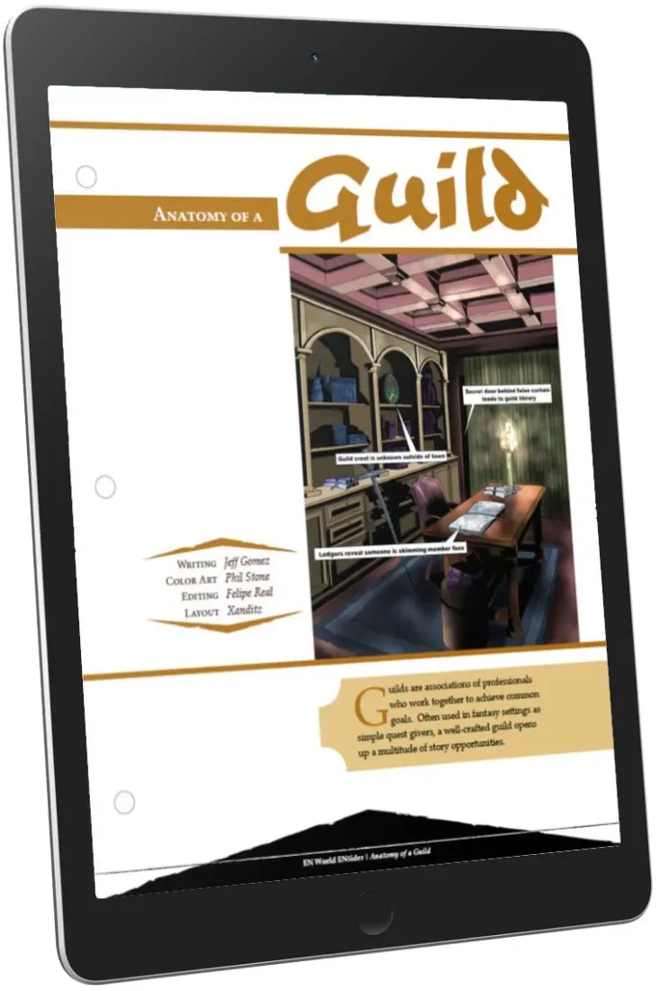 EN Publishing Anatomy of a Guild tillbehör PDF D&D 5e gille