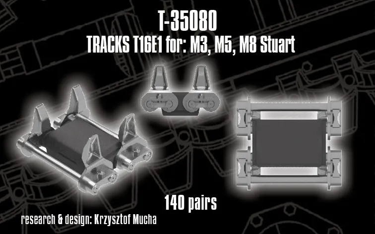 ROSSAGRAPH QuickTracks T-35080 band T16E1 Stuart 1/35