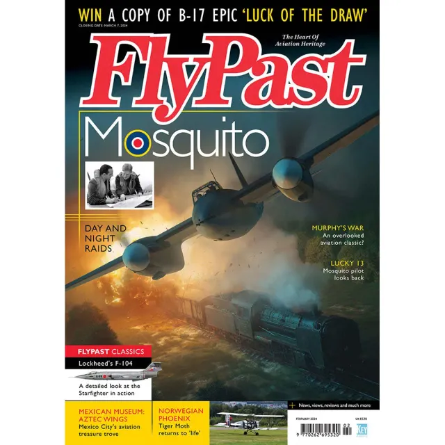 FlyPast februari 2024 tidning Mosquito lösnummer