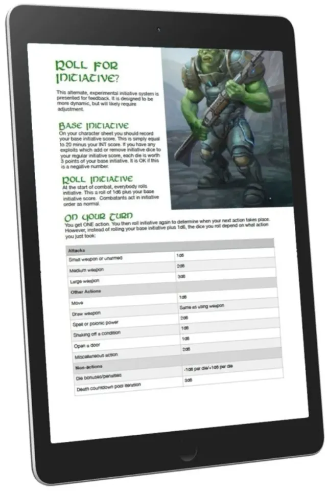 EN Publishing WOIN Roll For Initiative rollspel PDF initiativ