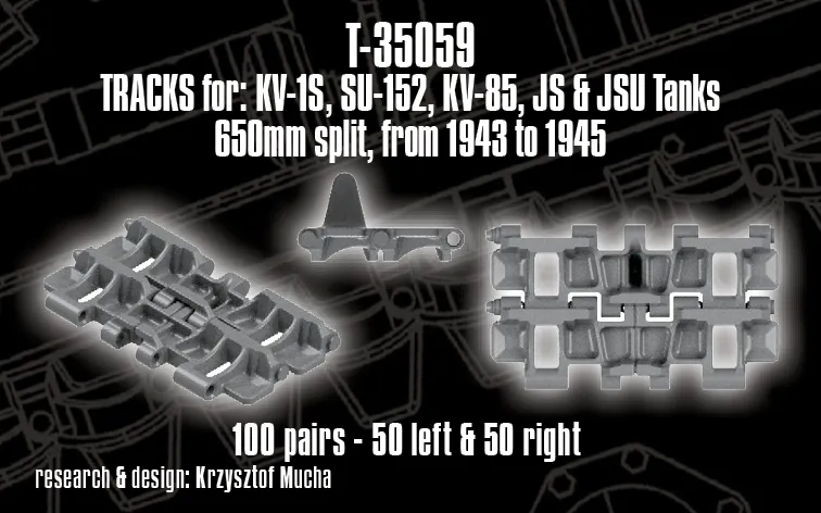 ROSSAGRAPH QuickTracks T-35059 larvband KV-1S 1/35 resin