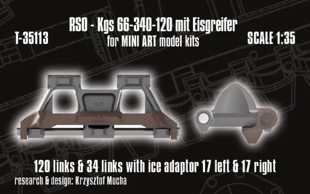 ROSSAGRAPH QuickTracks T-35113 bandlänkar 1/35 RSO med isgrepp