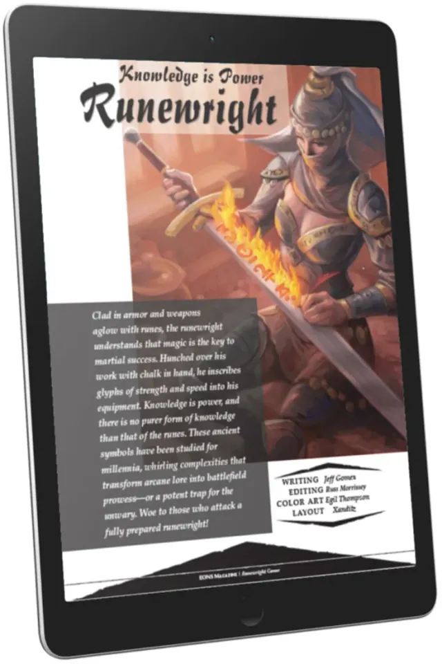 EN Publishing Knowledge is Power Runewright rollspel PDF WOIN
