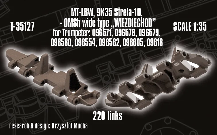 Rossagraph QuickTracks T-35127 larvband 1:35 MT-LB bred