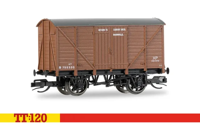 Hornby TT:120 BR Vent Van godsvagn Cadbury brun