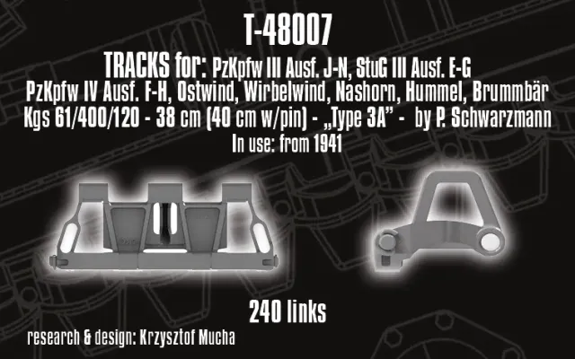 ROSSAGRAPH QuickTracks T-48007 larvband Panzer III/IV 1:48