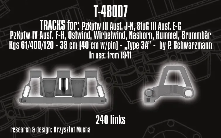 ROSSAGRAPH QuickTracks T-48007 larvband Panzer III/IV 1:48