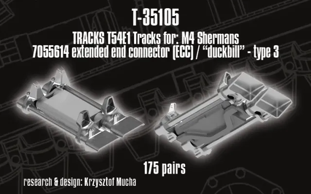 Rossagraph QuickTracks T-35105 bandlarv Sherman T54E1 1/35