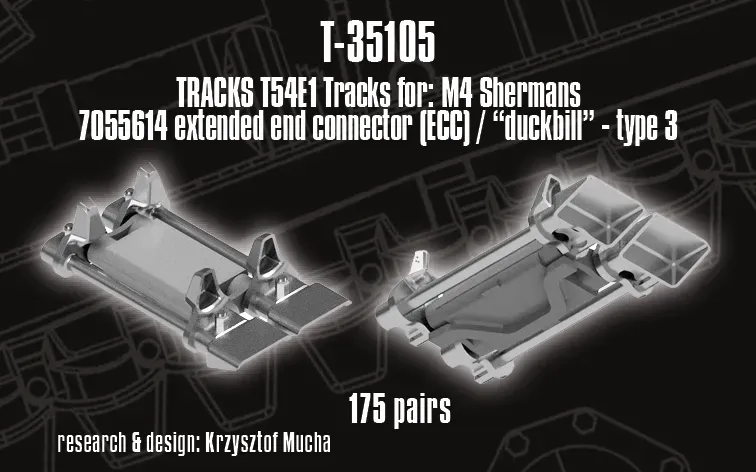 Rossagraph QuickTracks T-35105 bandlarv Sherman T54E1 1/35
