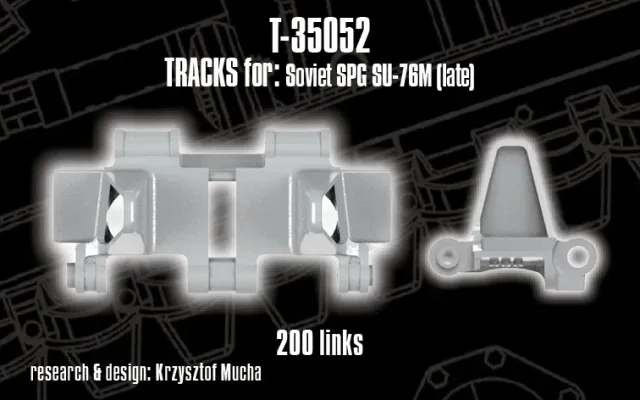 ROSSAGRAPH QuickTracks T-35052 larvband SU-76M sen 1/35