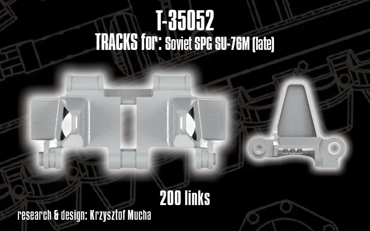 ROSSAGRAPH QuickTracks T-35052 larvband SU-76M sen 1/35