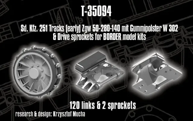 Rossagraph QuickTracks T-35094 larvband 1:35 tidig Sd.Kfz. 251