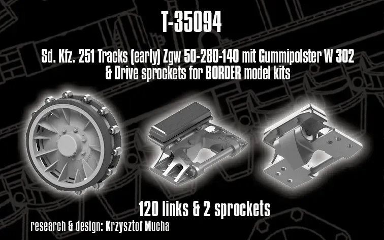 Rossagraph QuickTracks T-35094 larvband 1:35 tidig Sd.Kfz. 251
