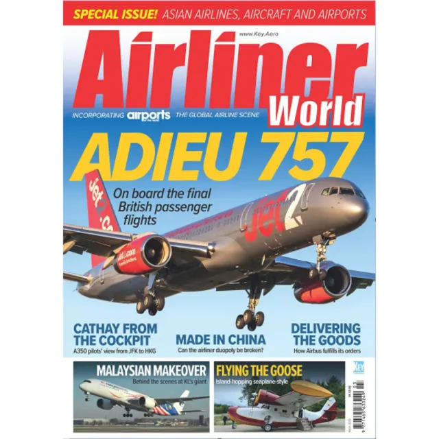 Airliner World mars 2025 tidning passagerarflyg