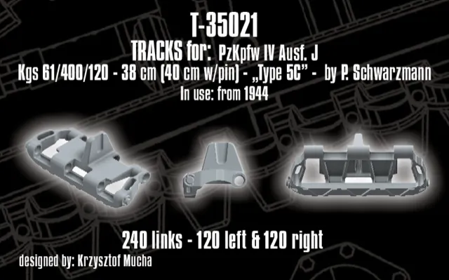 Rossagraph QuickTracks T-35021 band Panzer IV Ausf J 1/35