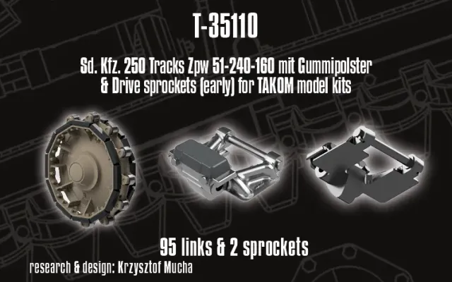 ROSSAGRAPH QuickTracks T-35110 bandlarv SdKfz 250 Takom