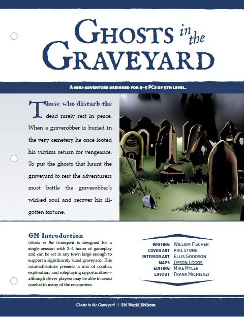 EN Publishing Ghosts in the Graveyard rollspels-PDF nivå 5