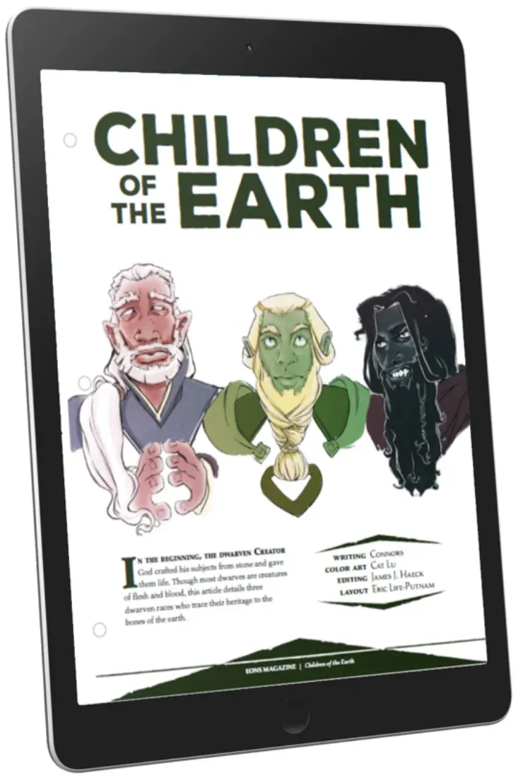 EN Publishing Children of the Earth rollspel PDF dvärgar