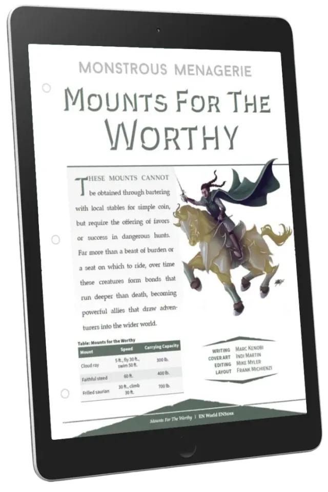 EN Publishing Mounts For Worthy rollspel PDF riddjur