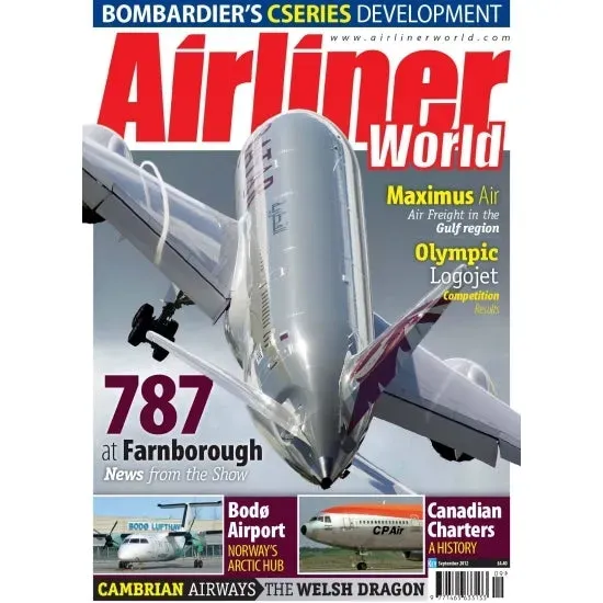 Airliner World September 2012 tidning flygplan