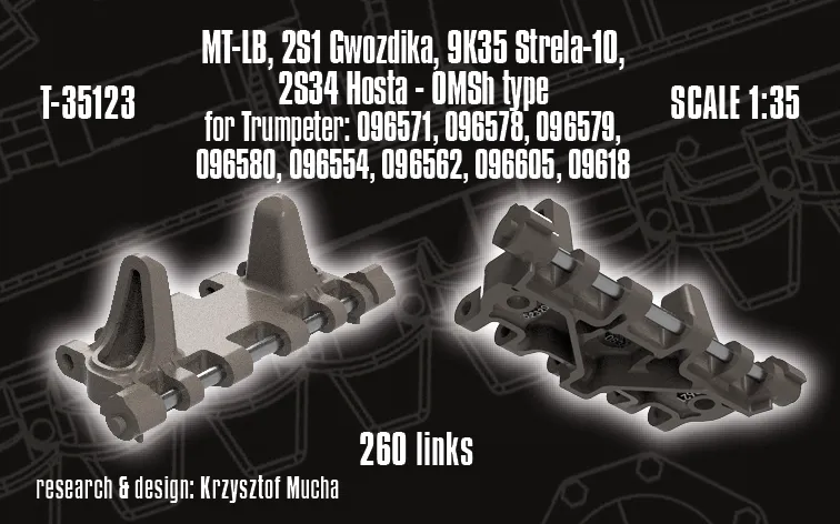 Rossagraph QuickTracks T-35123 bandlarver MT-LB 1:35 resin
