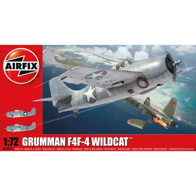 Grumman F4F-4 Wildcat modellflygplan 1:72 samlarmodell