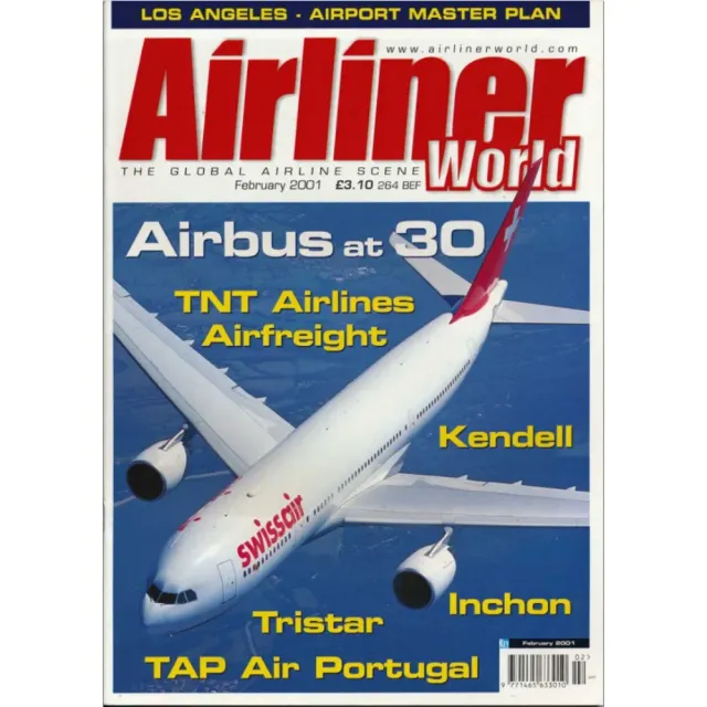 Airliner World februari 2001 tidning – civilflyg