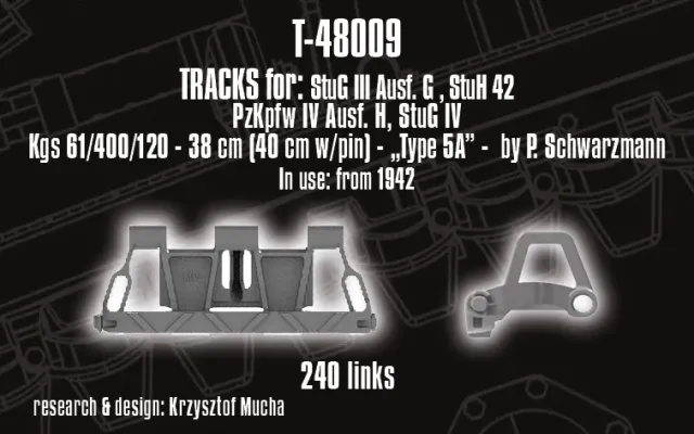 Rossagraph QuickTracks T-48009 bandlarv StuG III IV 1/48 resin