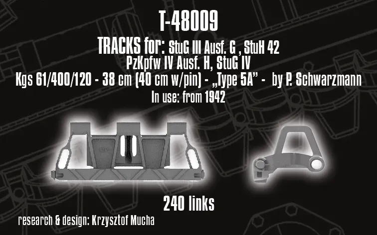 Rossagraph QuickTracks T-48009 bandlarv StuG III IV 1/48 resin