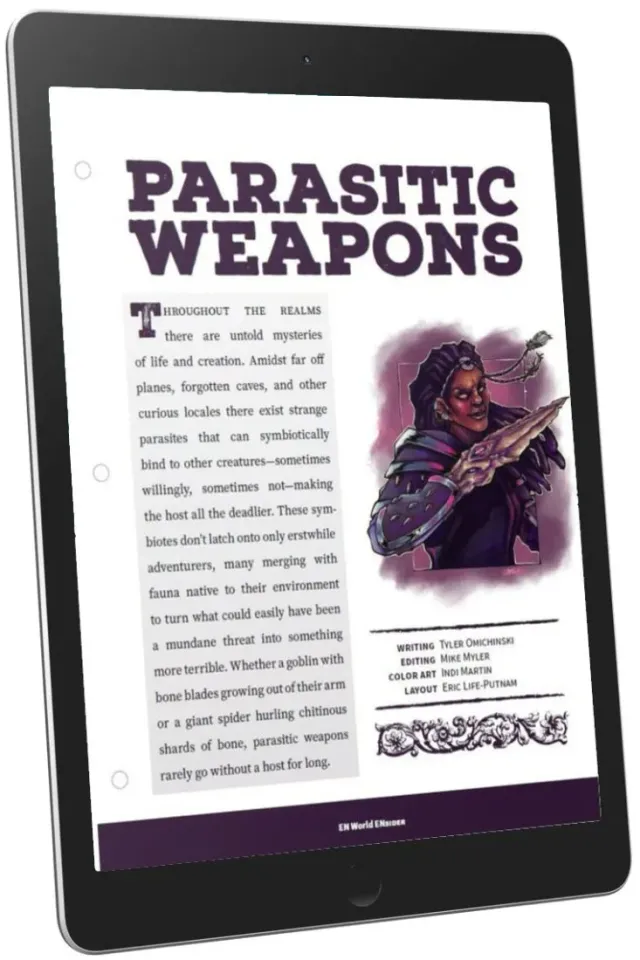 EN Publishing Parasitic Weapons rollspel PDF magiska vapen