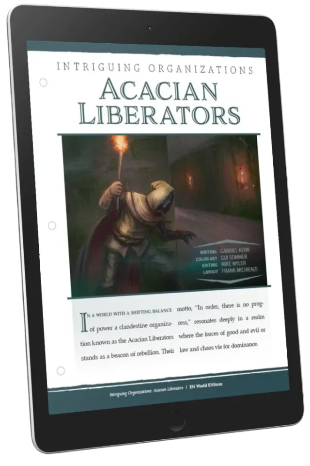 EN Publishing Acacian Liberators organisation PDF revolt