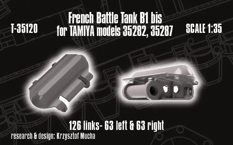 ROSSAGRAPH QuickTracks T-35120 B1 bis bandlänkar 1:35 resin