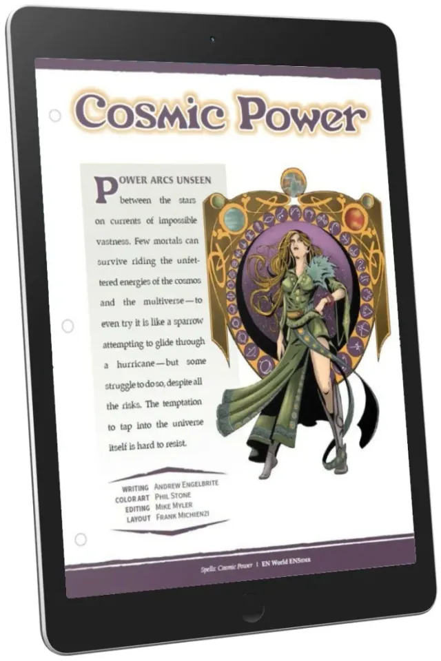EN Publishing Spells Cosmic Power rollspel-pdf D&D 5e