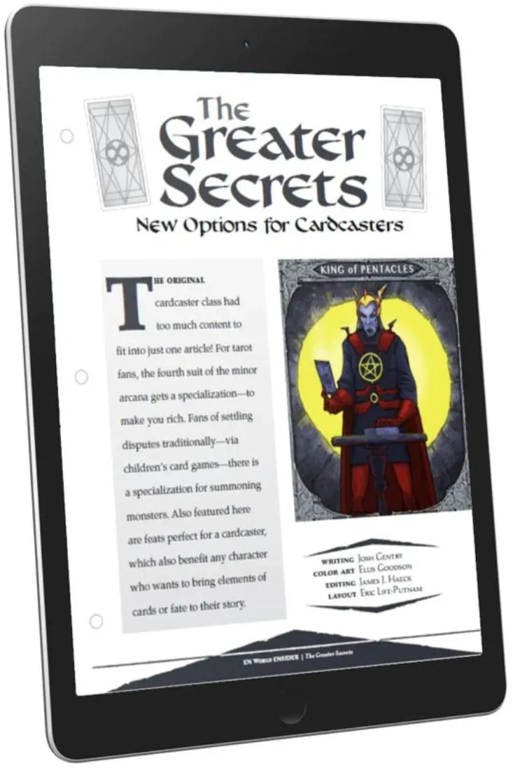 EN Publishing The Greater Secrets New Options For Cardcasters rollspel PDF D&D 5e