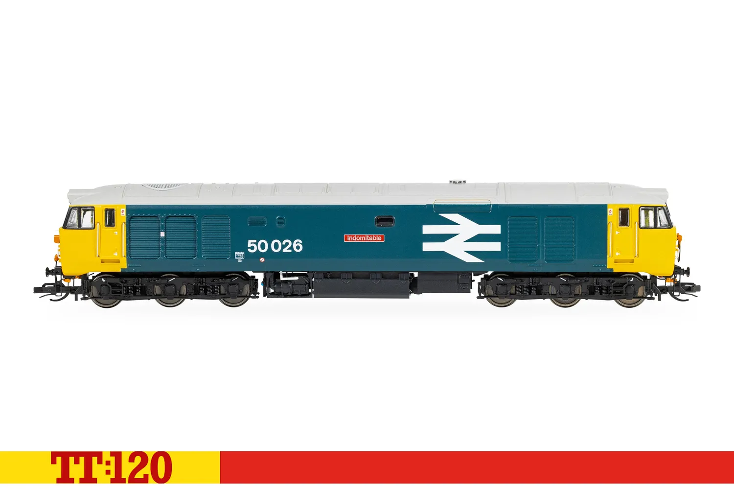 Hornby TT:120 Class 50 50026 modellok stor logga