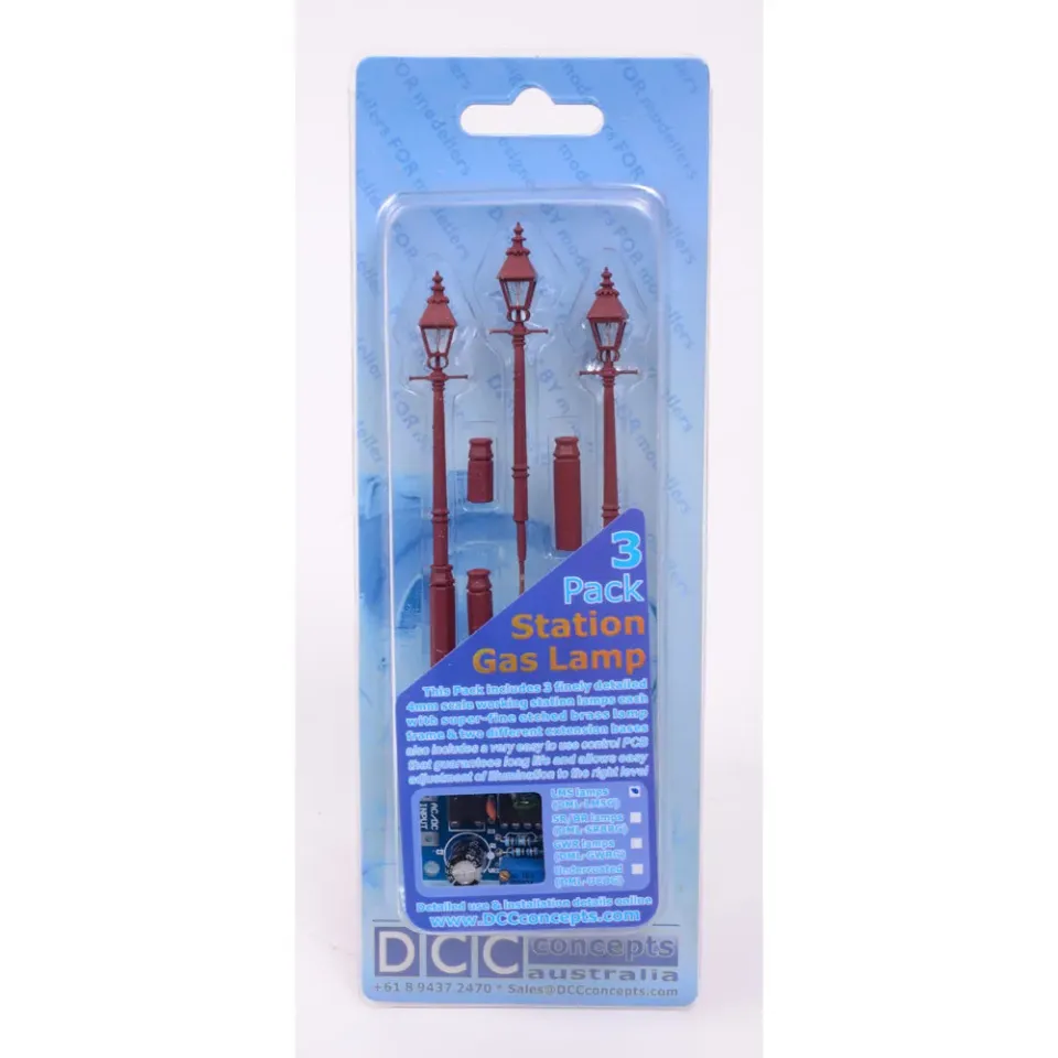 DCC Concepts Gas Lamp LMS Triple Pack modellbelysning röd