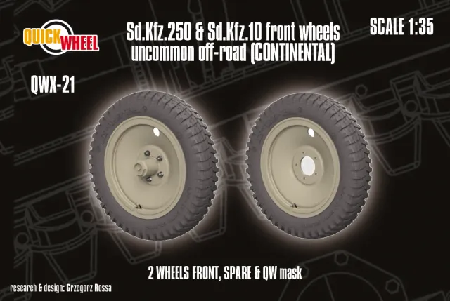 ROSSAGRAPH QuickWheel QWX-021 framhjul Sd.Kfz. 250 1/35 resin