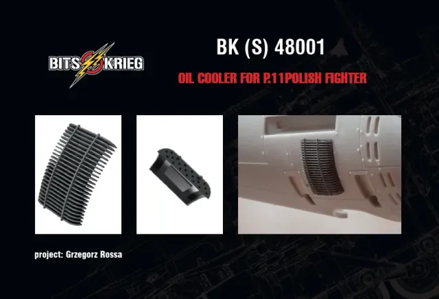 Rossagraph BitsKrieg BK48001S oljekylare PZL P.11c 1:48 resin