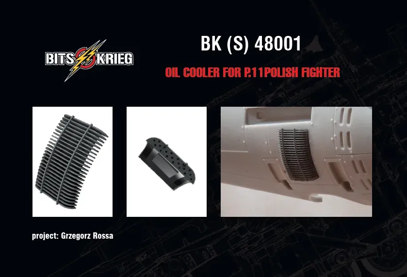 Rossagraph BitsKrieg BK48001S oljekylare PZL P.11c 1:48 resin