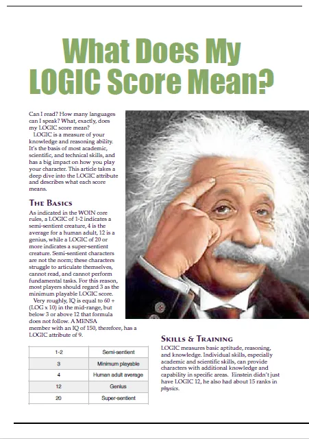 EN Publishing WOIN What Does My LOGIC Score Mean? rollspels-pdf PDF