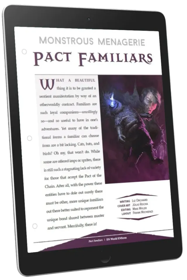 EN Publishing Monstrous Menagerie Pact Familiars rollspel pdf warlock